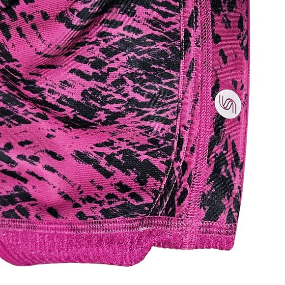 Glamorise Sport Wire Free Bra Size 42C Pink Black Print Full Coverage Adjustable - Picture 4 of 5